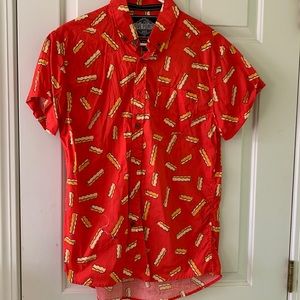 French Fry print button down